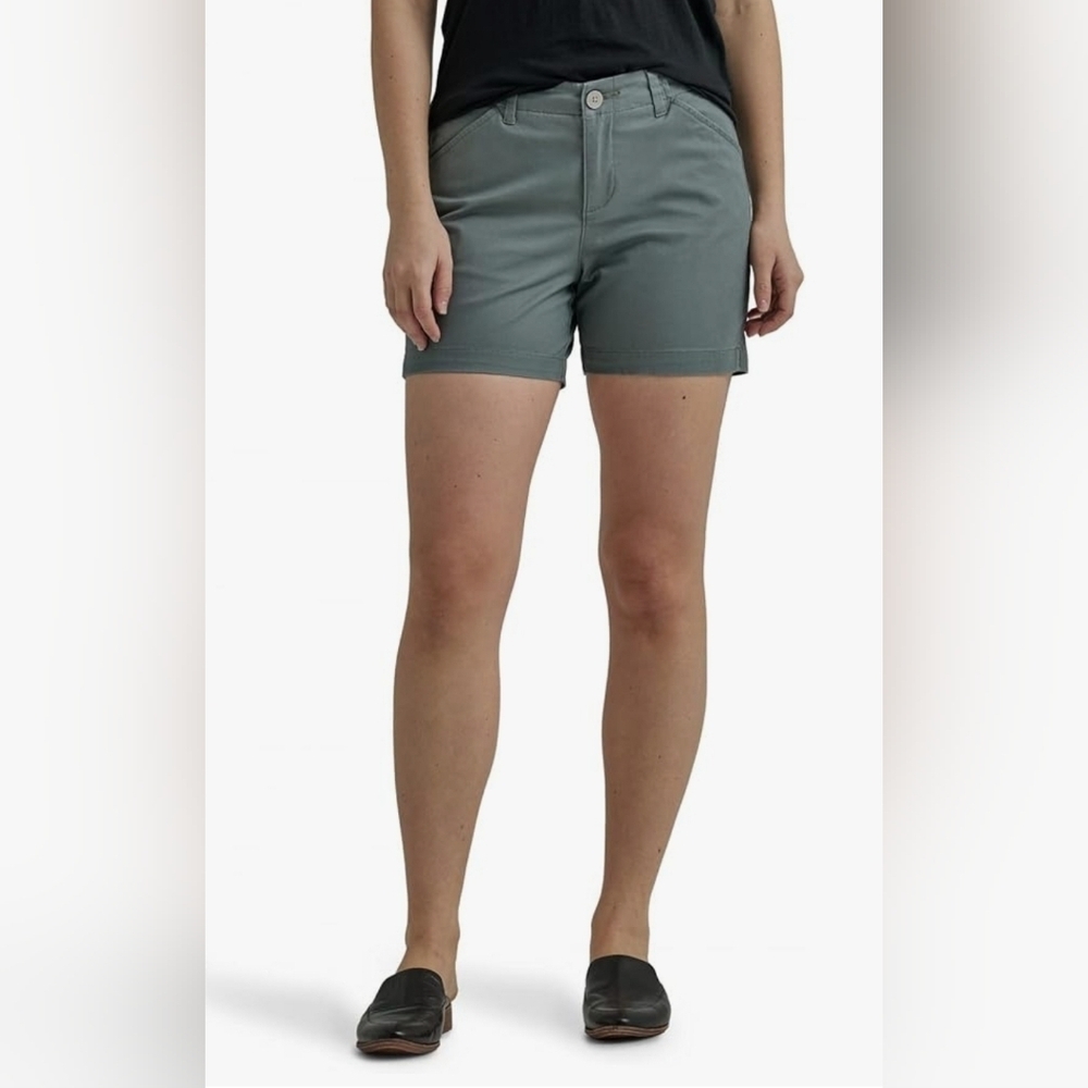 Lee Legendary Fort Green Mid Rise Chino Shorts 10 Medium 5 Inseam 112329100